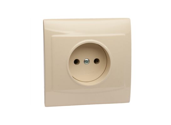 Gniazdo pojedyncze bez uziemienia GP-1V beż vega