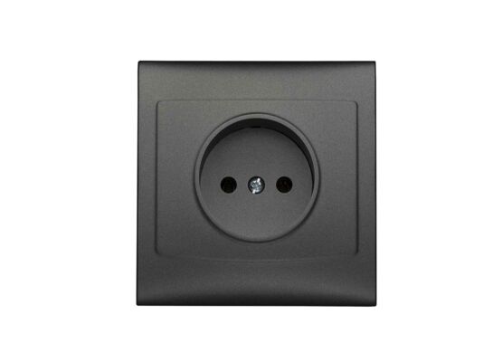 Gniazdo pojedyncze bez uziemienia GP-1V grafit vega