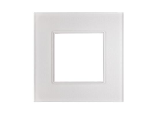 Ramka pojedyncza szklana kryształowa biel R-1Q rosa