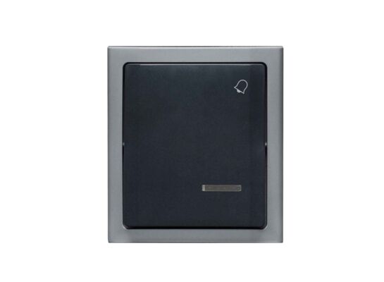 Przycisk "dzwonek" z podświetleniem natynkowe IP54 popielowy bravo