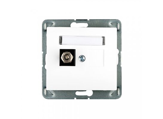 Gniazdo pojedyncze typu F GPA-1D/m bez ramki biały sigma