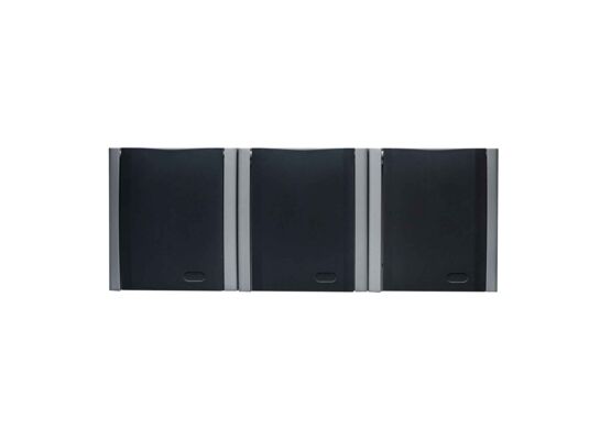 Gniazdo potrójne z uziemieniem natynkowe IP54 popielowy bravo