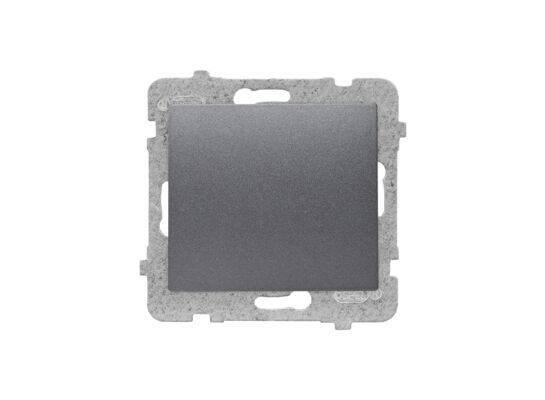 Łącznik pojedynczy jednobiegunowy ŁP-1D/m bez ramki grafit mat sigma