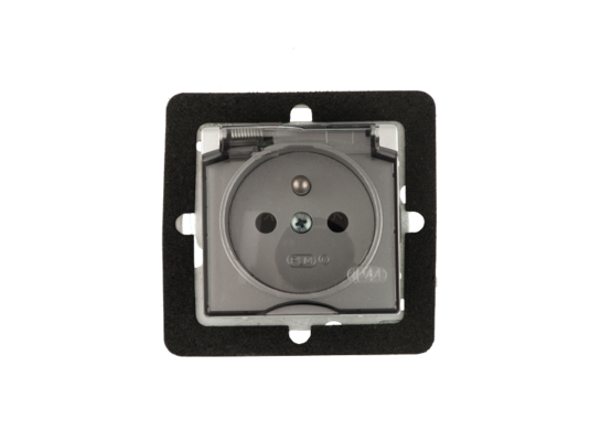 Gniazdo wtyczkowe hermetyczne z uziemieniem bez ramki IP44 rosa