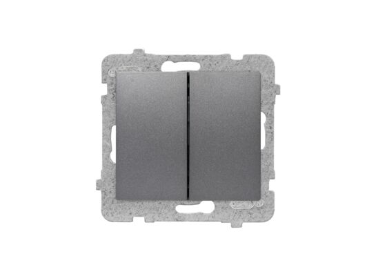 Łącznik świecznikowy podwójny ŁP-2D/m bez ramki grafit mat sigma