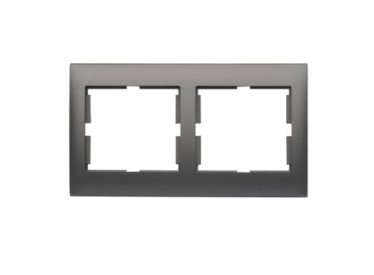Ramka podwójna pozioma R-2DH grafit mat sigma