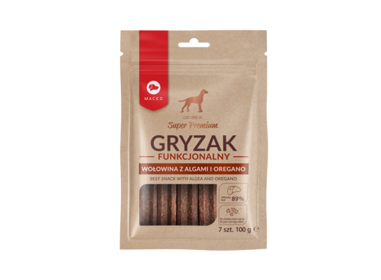 Gryzak funkcjonalny wołowina z algami i oregano 100 g Maced