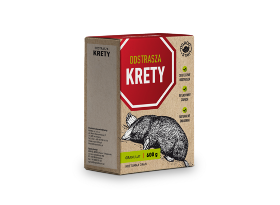 Odstrasza krety Kretomax gran 600g karton Ogród Start