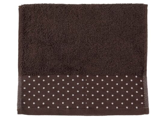 Ręcznik kropki lux 50 x 90 cm ciemnobrązowy