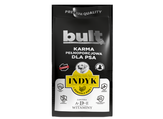 Karma sucha z indykiem dla dorosłych psów 3 kg Bult