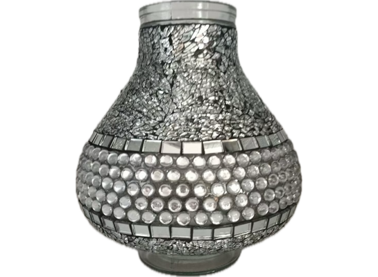 Znicz witraż Krafa Koral SZKA1K 36 cm srebrny Ilumini