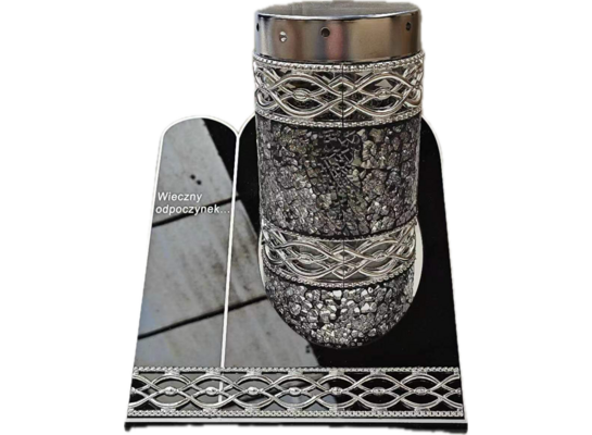 Znicz witraż akryl SZKA2 25 cm srebrny Ilumini