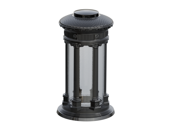 Znicz szklany Valletta 18 x 34 cm złoty / czarny