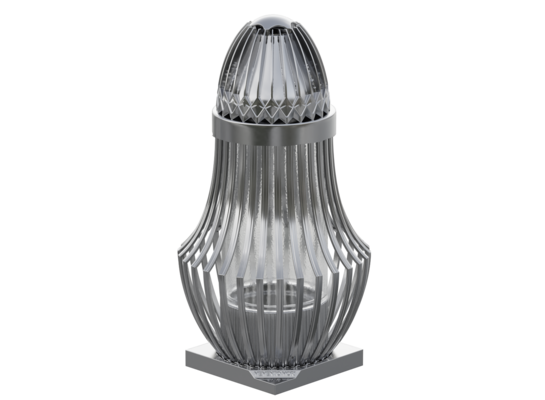Znicz Atena 38 cm srebrny / złoty / czarny