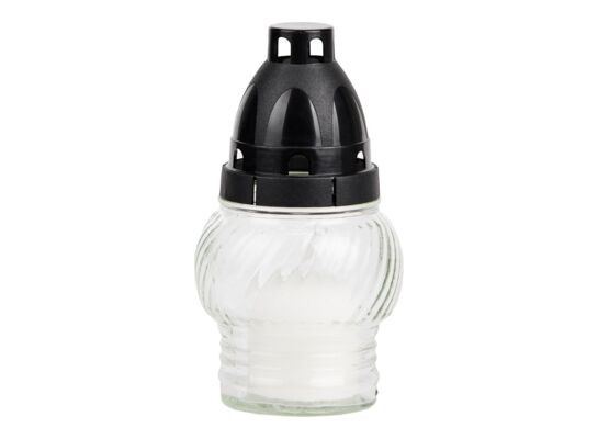 Znicz szklany 12,5 x 15 cm biały