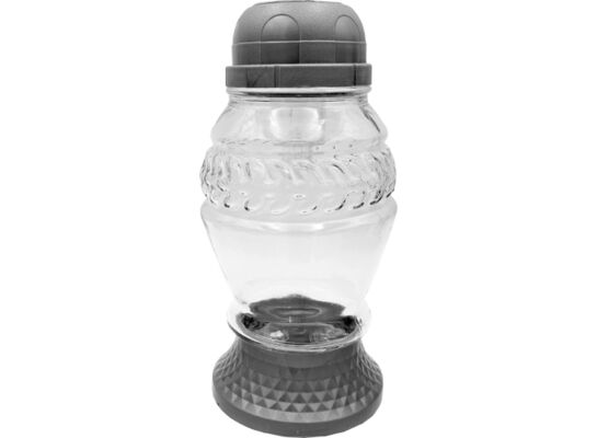 Znicz szklany solarny LA 273 SOL SR 10,5 x 20 cm srebrny