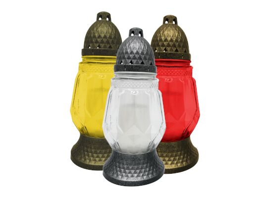 Znicz szklany LA 508 11 x 25,5 cm mix