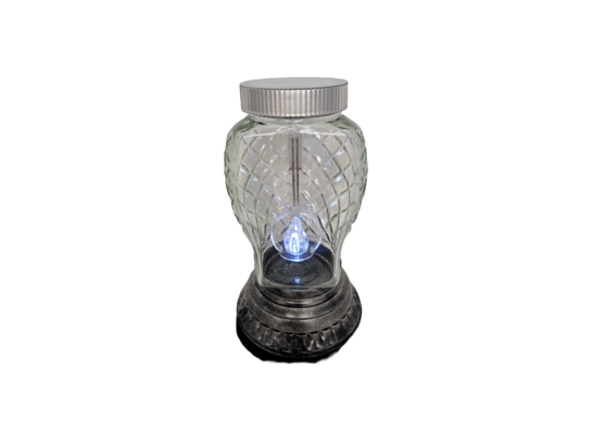 Znicz solarny Dubaj 15,5 x 34 cm zimny biały CORTINA POLAND