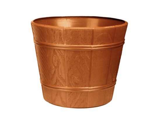 Doniczka drewnopodobna 22 cm terakota