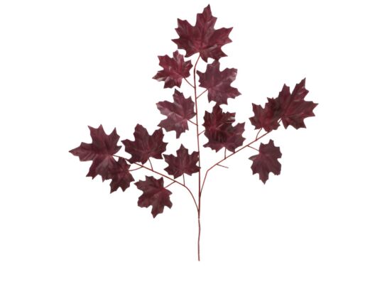 Gałązka jesiennych liści klonu 2 szt. 74 cm bordowy