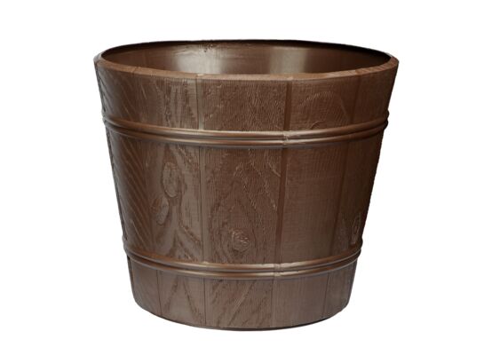 Doniczka drewnopodobna 30 cm brąz