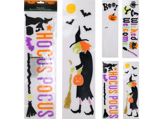 Naklejki na okno żelowe halloween mix