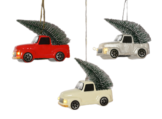 Bombka świecąca LED samochód mix 3 kolorów