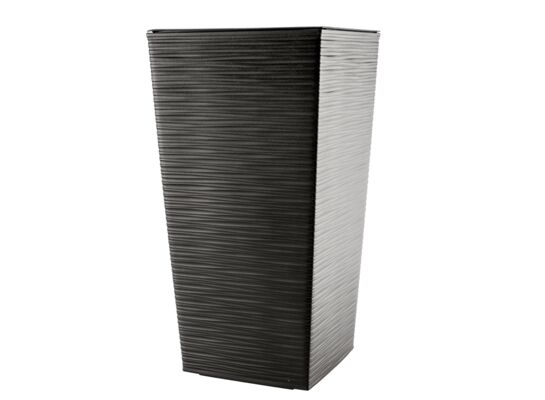 Doniczka FINEZJA dłuto 19 cm grafit metalic