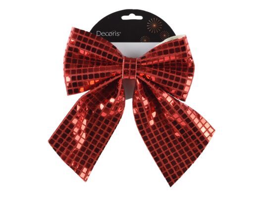 Kokarda poliestrowa 20 x 24 cm czerwona