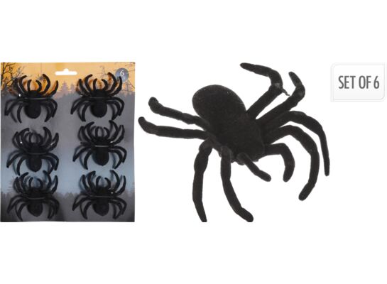 Zestaw pająków 6 szt 7,5 x 6 x 2 cm