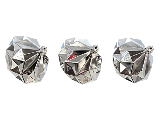 Komplet 3 bombek plastikowych 7,5 cm różne kolory