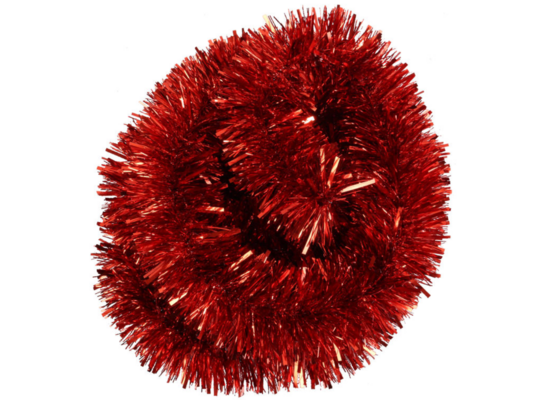 Łańcuch choinkowy czerwony grubo/cienkocięty 3 m 9 cm