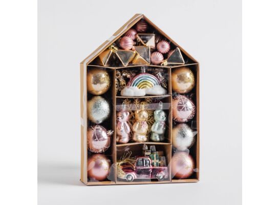 Bombki Festive House komplet 70 szt.pastelowy