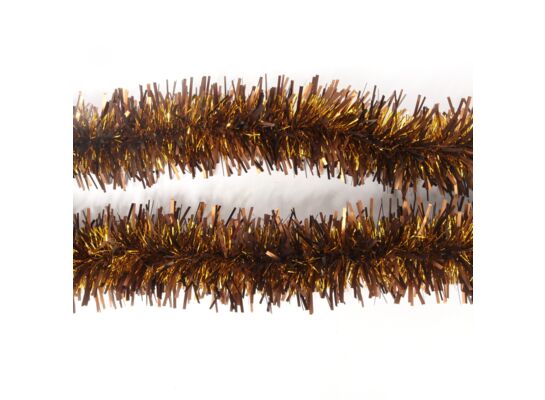 Łańcuch brązowo-złoty matowy grubo/cienkocięty 8 x 300 cm