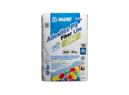 Klej do płytek ADESILEX P9 FIBER LITE ZERO szary 20 kg MAPEI