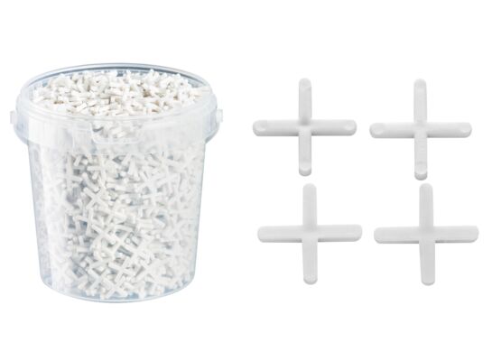 Krzyżyki dystansowe 1 mm 1800 sztuk w wiaderku Hardy