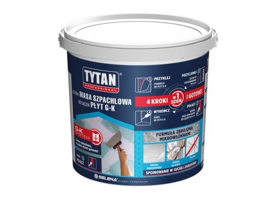 Gotowa masa szpachlowa do łączeń płyt G-K 1,8 kg biały TYTAN PROFESSIONAL