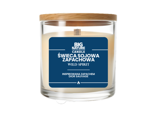 Świeca sojowa Wild Spirit inspirowana zapachem Dior Sauvage 215 g