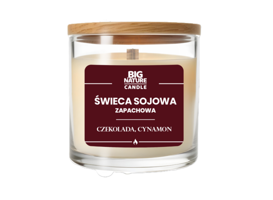 Świeca sojowa zapachowa Czekolada i Cynamon 225 g