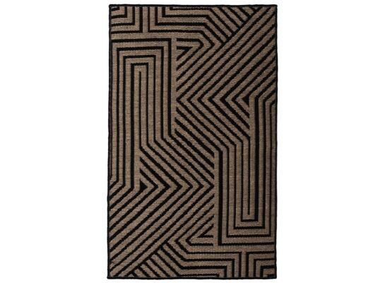 Dywan tkany Velesa 120 x 160 cm czarno-beżowy