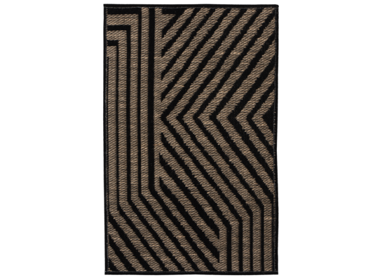 Dywan tkany Velesa 50 x 80 cm czarno-beżowy