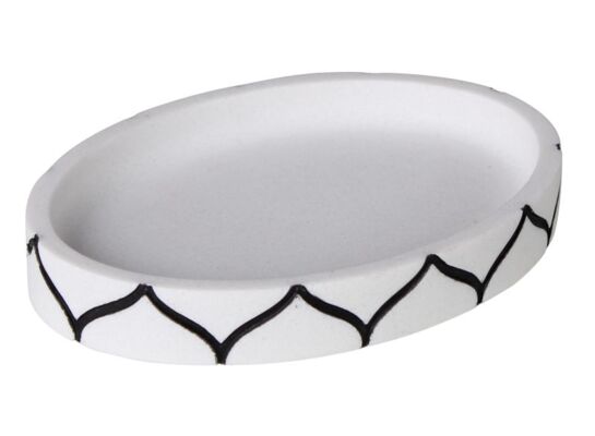 Mydelniczka Net 14 x 10 cm czarno-biały