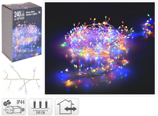 Łańcuch świetlny 240 cm Multi Cluster wielokolorowy