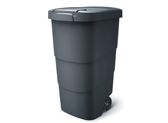 Kosz ogrodowy Wheeler 110 L - antracytowy