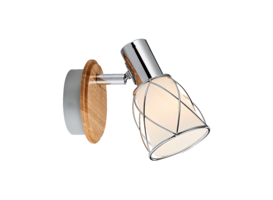 Kinkiet PADRE 75450 chrom biały jasne drewno