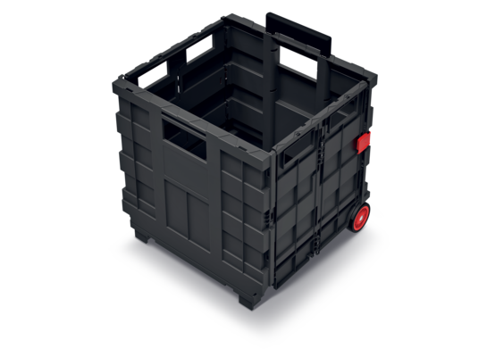 Składany wózek na kółkach Cart T 39,6 x 37 x 96 cm czarny