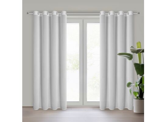 Firana gotowa Ariadna na przelotkach 140 x 250 cm biały