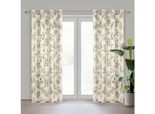 Zasłona gotowa Gloria na przelotkach 140 x 250 cm kremowy