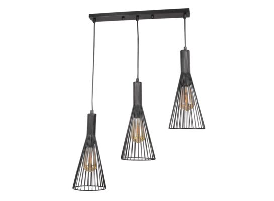 Lampa wisząca TIANA 3xE27 czarna GOLDLUX