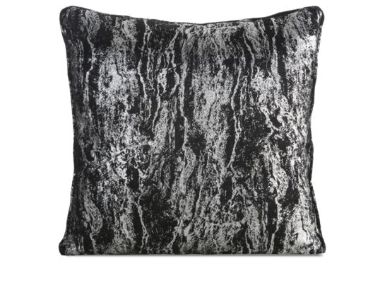 Poszewka dekoracyjna Elise 45 x 45 cm srebrno-czarny